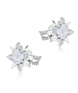 Gorgeous CZ Stone Silver Ear Stud STS-5091